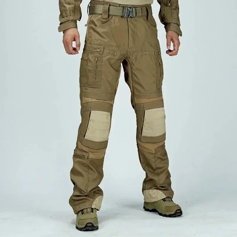 Outdoor Hunting Trousers - Men Camouflage Tactical Cargo Pants Elastic