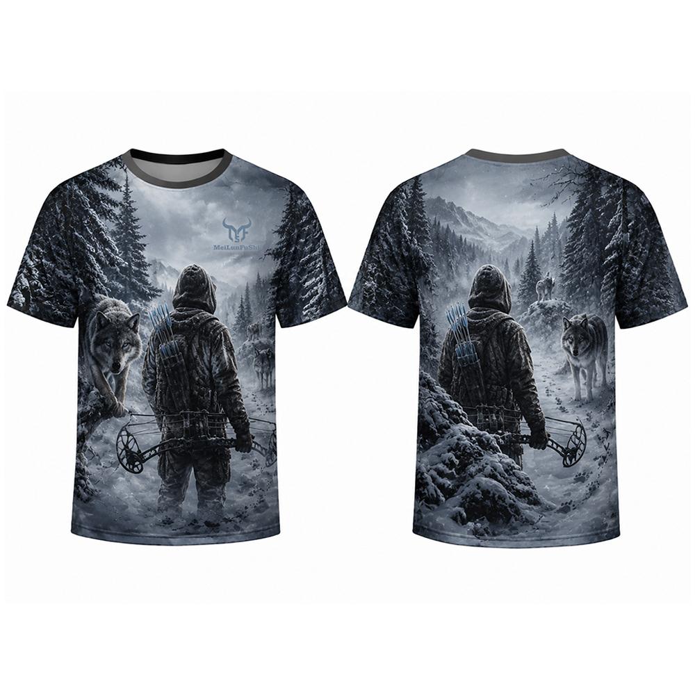 Gothic Skull Archer 3D Print T - Outdoor Hunting Graphic Tees ulasan dan harga