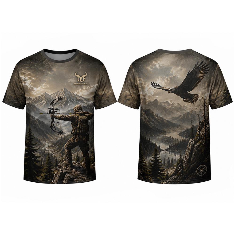 Gothic Skull Archer 3D Print T - Outdoor Hunting Graphic Tees ulasan dan harga