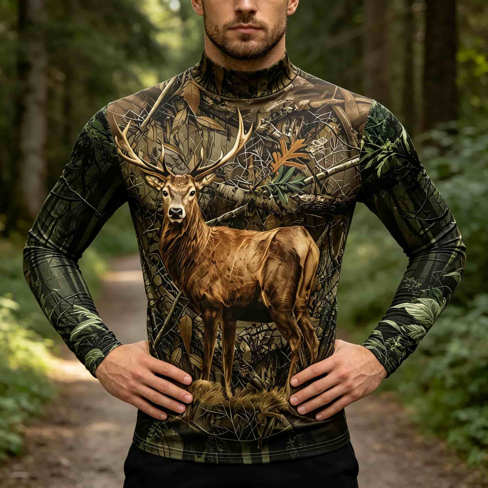 Hunting Outdoor Style Men 3D D - Outdoor Hunting Graphic Tees ulasan dan harga