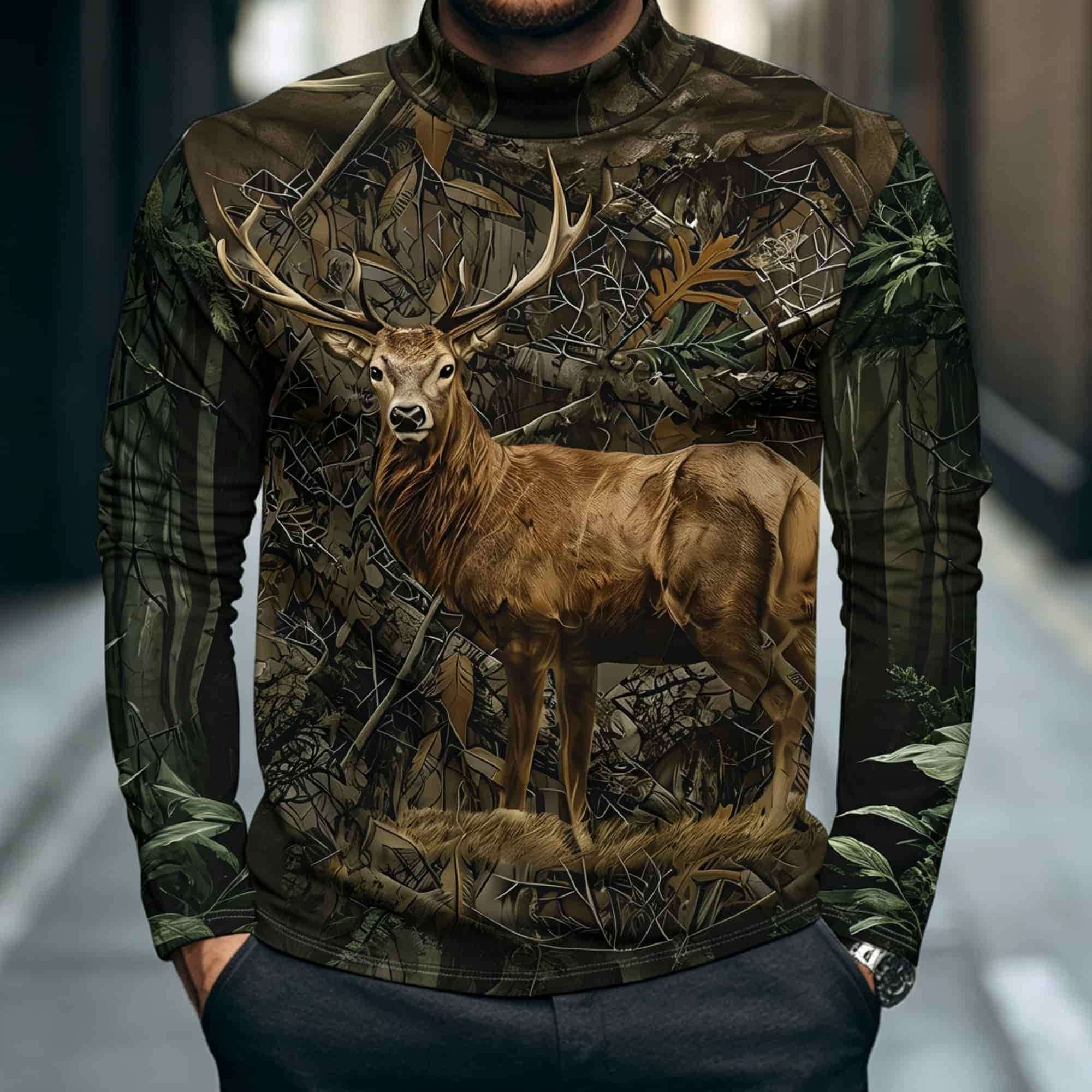 Hunting Outdoor Style Men 3D D - Outdoor Hunting Graphic Tees ulasan dan harga