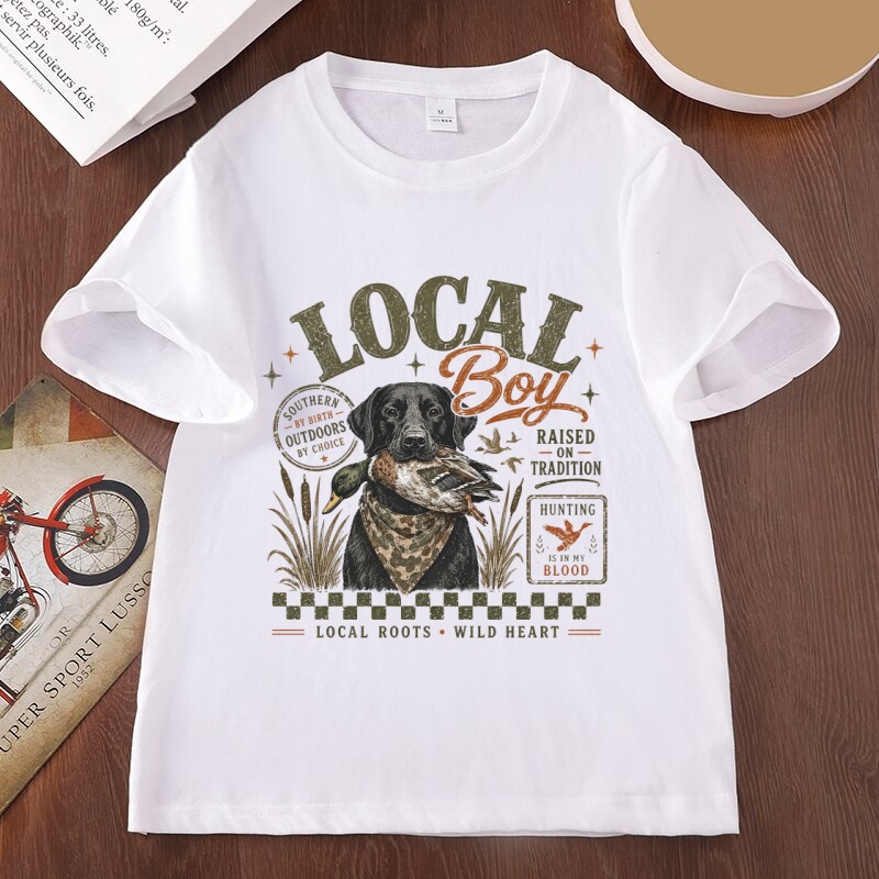 Local Boy Hunting Graphic T Sh - Outdoor Hunting Graphic Tees ulasan dan harga