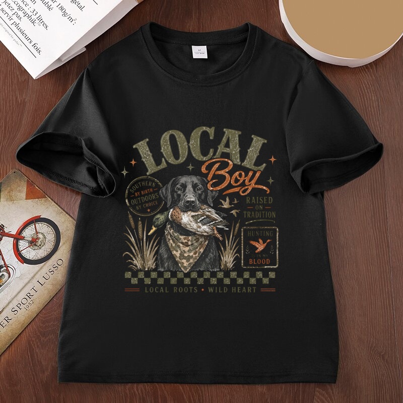 Local Boy Hunting Graphic T Sh - Outdoor Hunting Graphic Tees ulasan dan harga