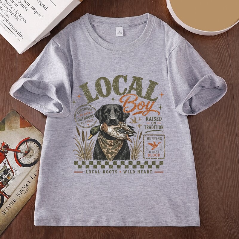 Local Boy Hunting Graphic T Sh - Outdoor Hunting Graphic Tees ulasan dan harga
