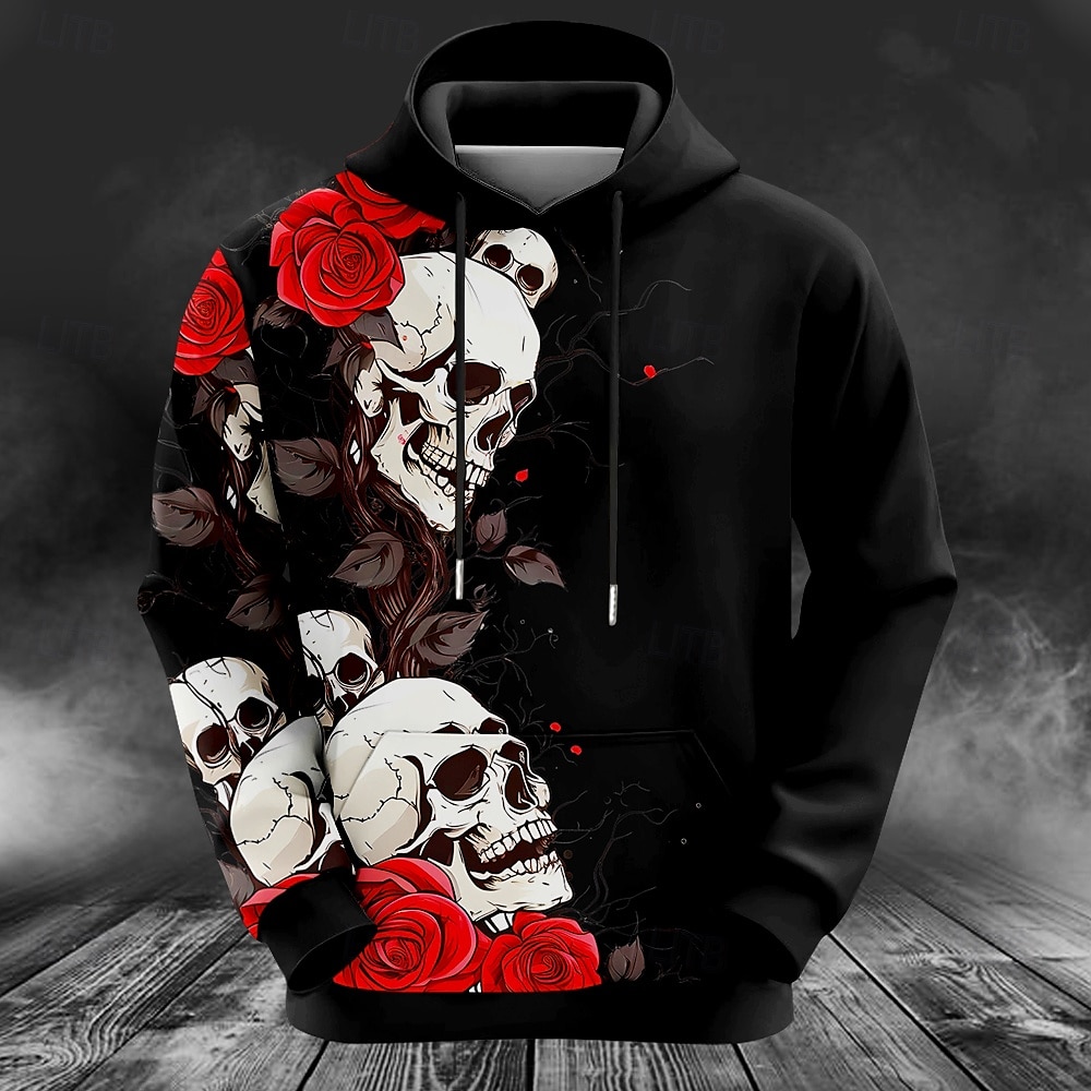Men's Deer print Hoodie Sweats - Outdoor Hunting Hoodie ulasan dan harga