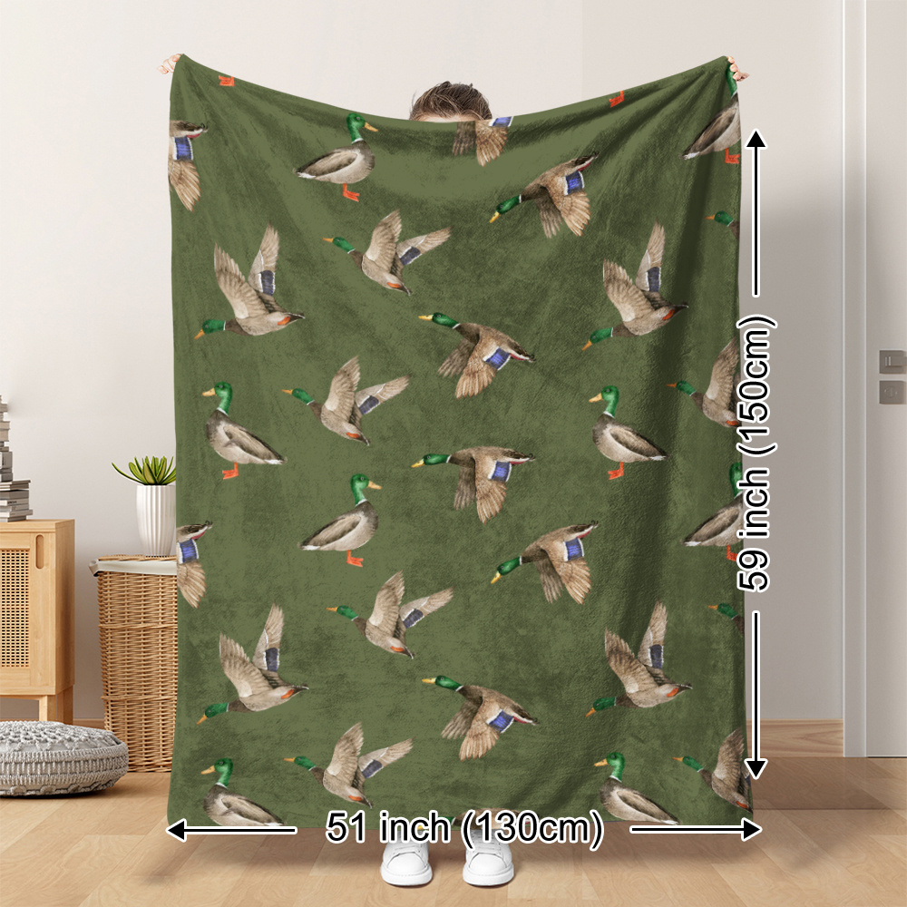 Mallard Duck Fleece Blanket Hu - Outdoor Hunting Gifts ulasan dan harga