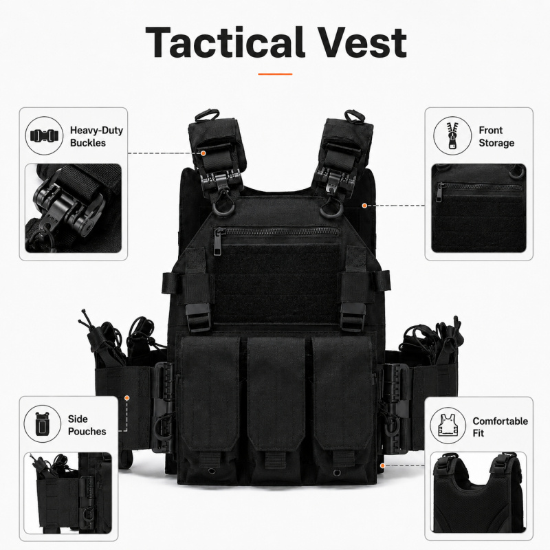Tactical Vest Polyester Carrie - Outdoor Hunting Vest ulasan dan harga