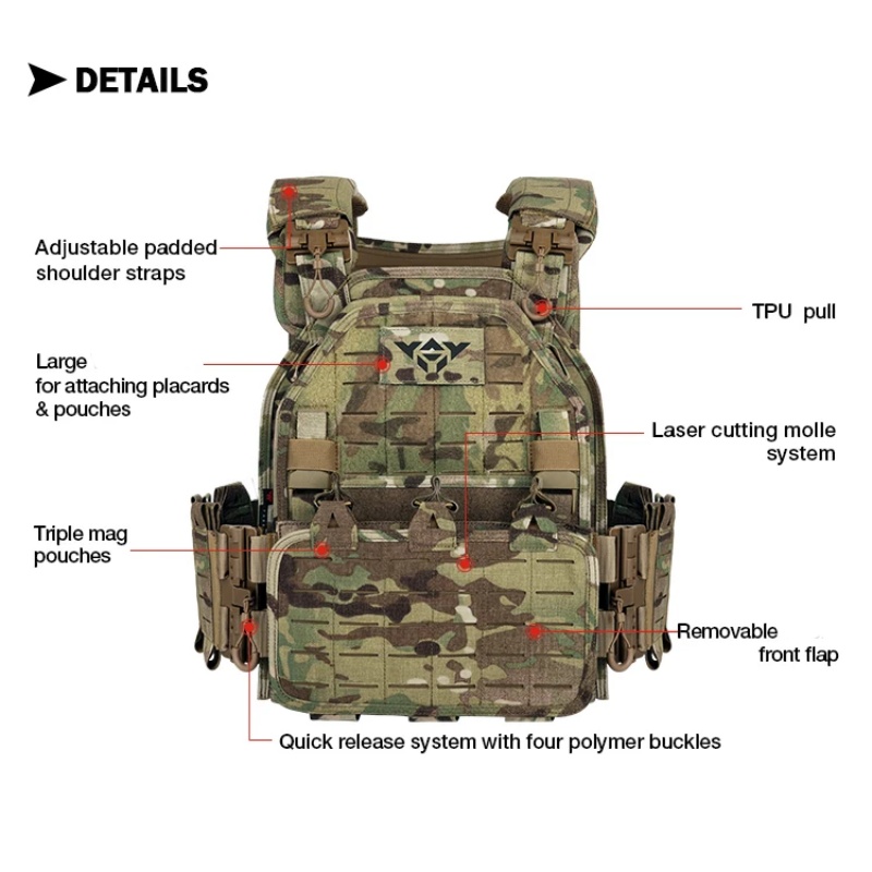 YAKEDA Tactical Vest 6094 Fast - Outdoor Hunting Vest ulasan dan harga