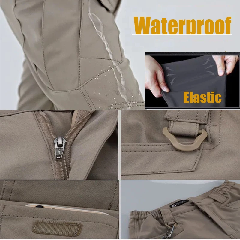 Men's Elastic Hiking Trekking  - Outdoor Hunting Trousers ulasan dan harga